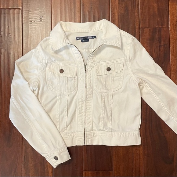Ralph Lauren Sport White Jean Jacket Size S